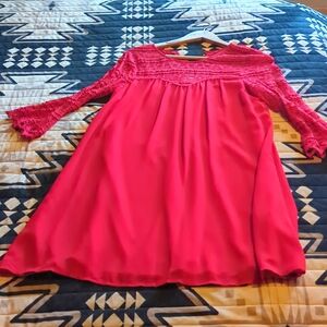 Red lace top Dress